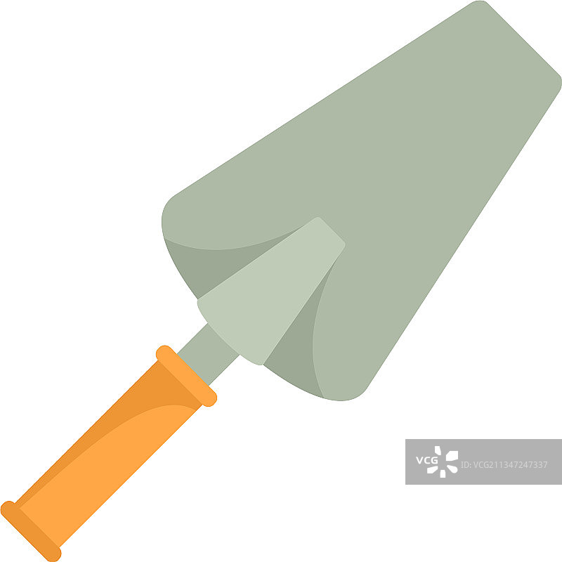 水泥抹刀扁平隔离图标图片素材