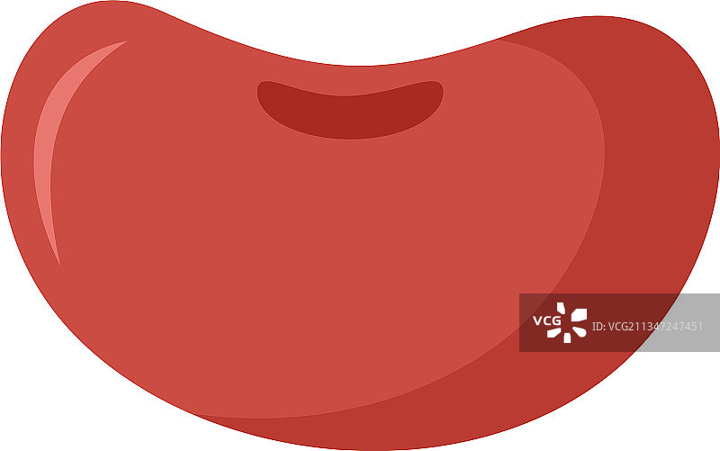 扁平孤立的芸豆图标图片素材