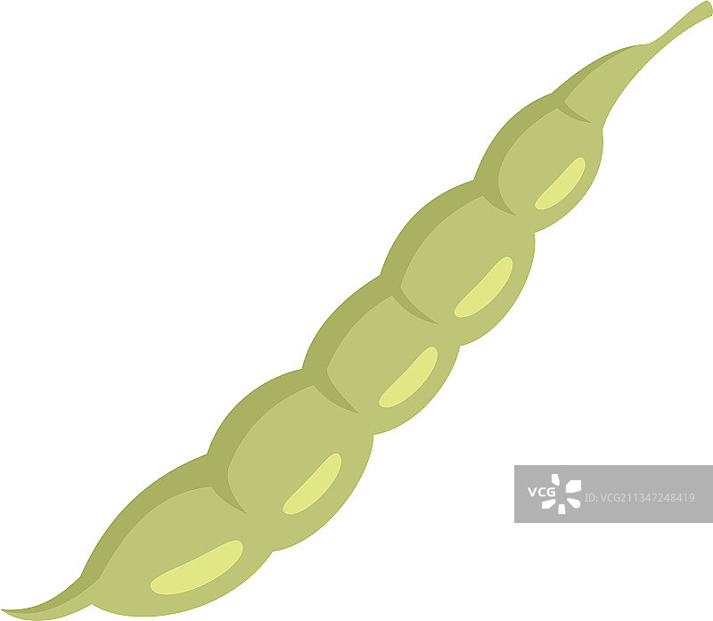 扁平风孤立的芸豆图标图片素材