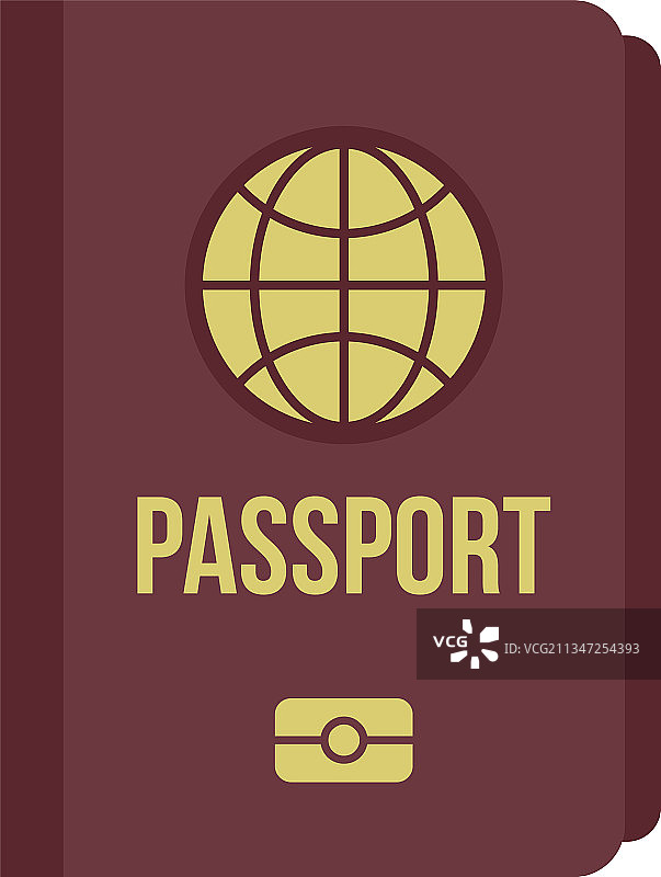 国际护照扁平图标图片素材