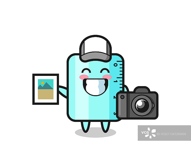 摄影师角色和尺子图片素材