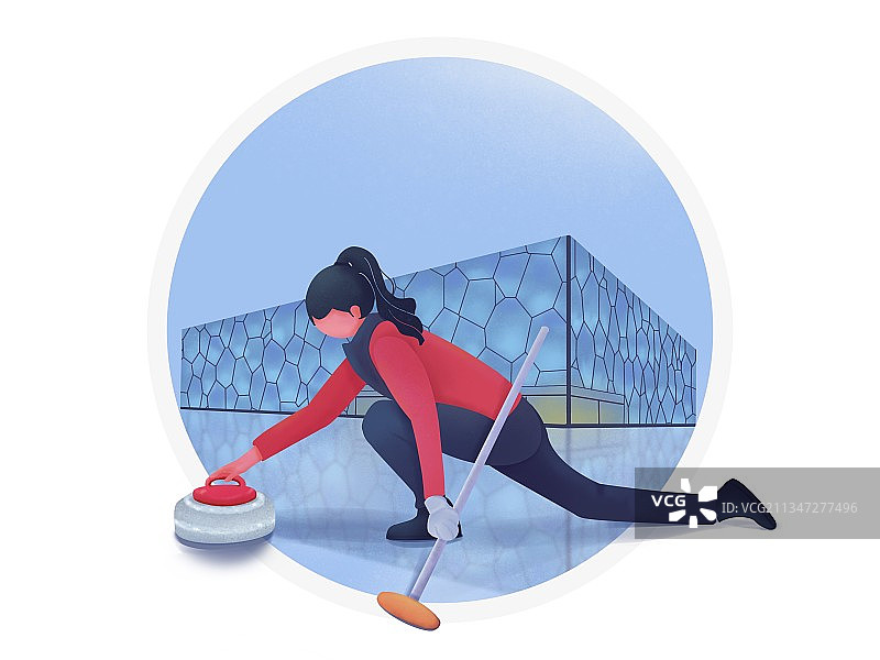 滑雪运动-冰壶图片素材