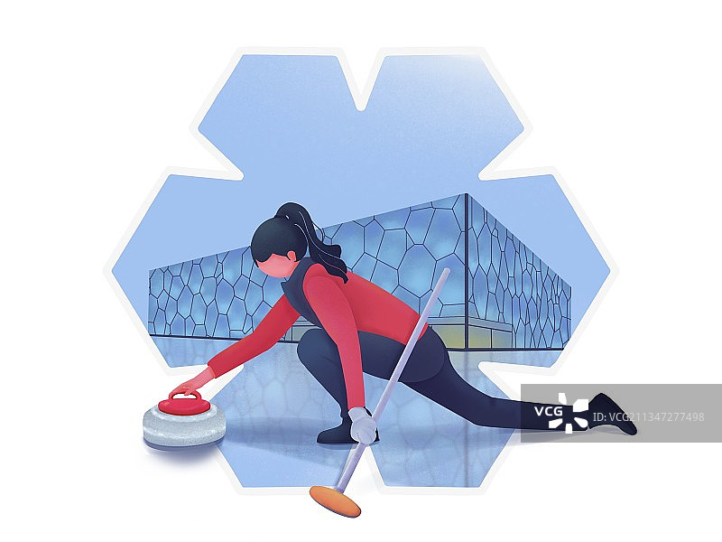 滑雪运动-冰壶图片素材