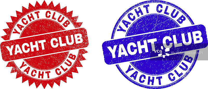 游艇俱乐部圆形花结水印图片素材