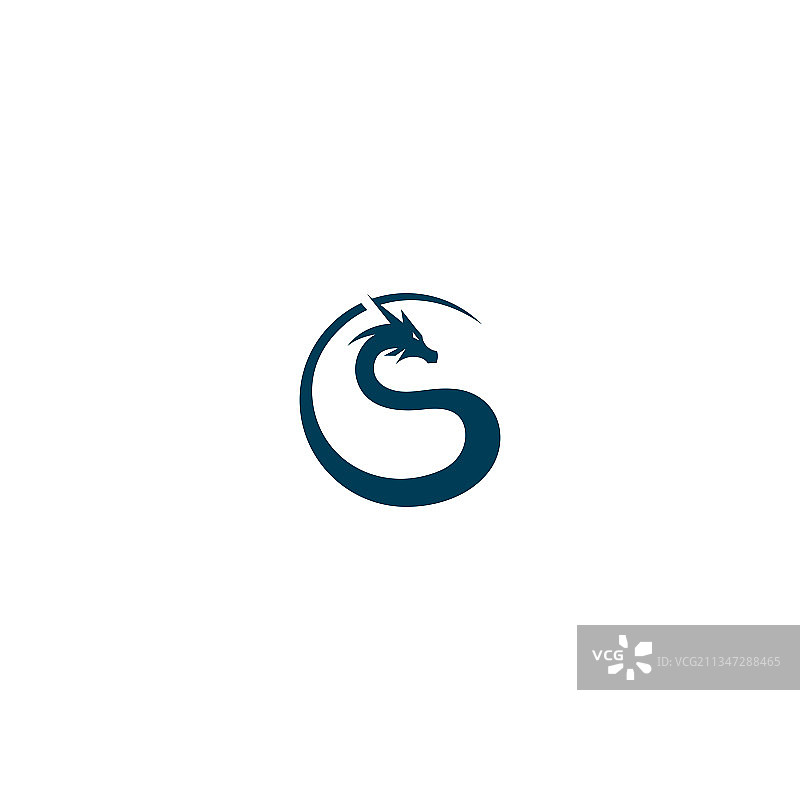 龙圆形标志设计图片素材