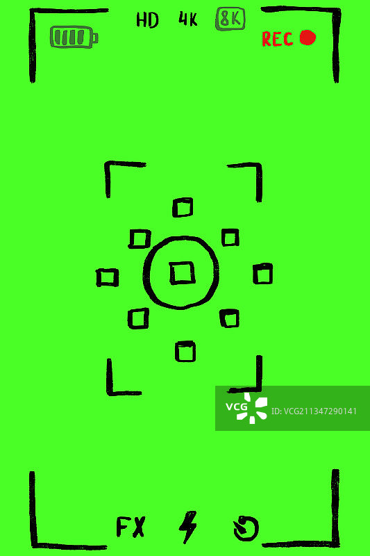 相机取景器屏幕涂鸦模型图片素材