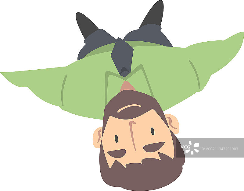 戴领带的微笑胡须商务男人图片素材