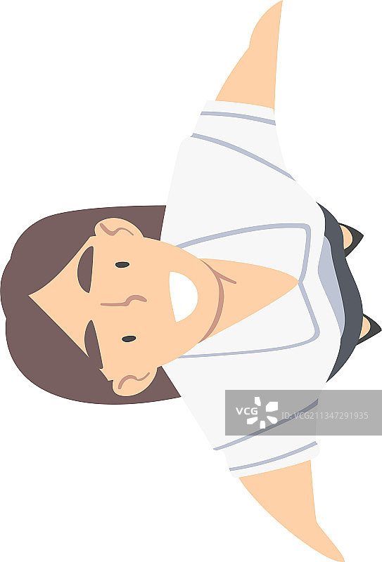 抬头看的微笑商务女性角色图片素材