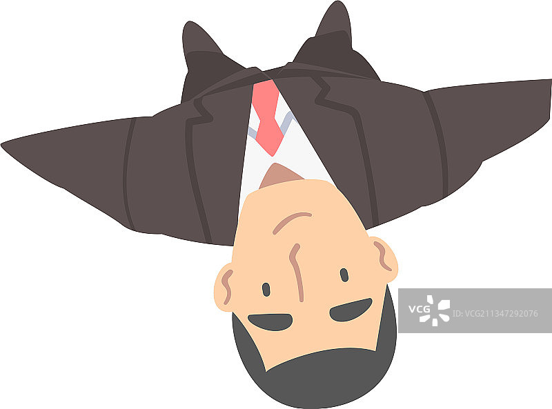 面带微笑的商务男士角色，系着领带图片素材