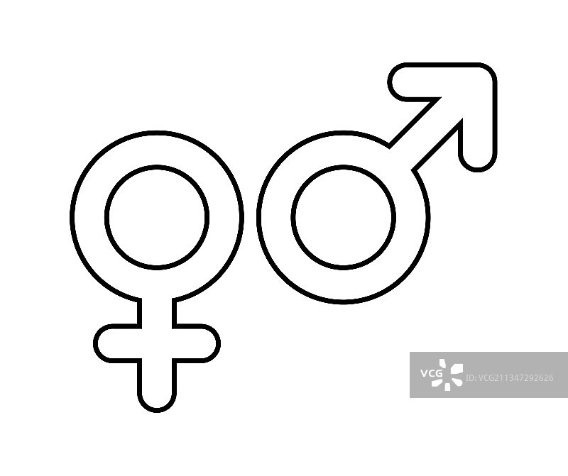 性别符号轮廓图片素材