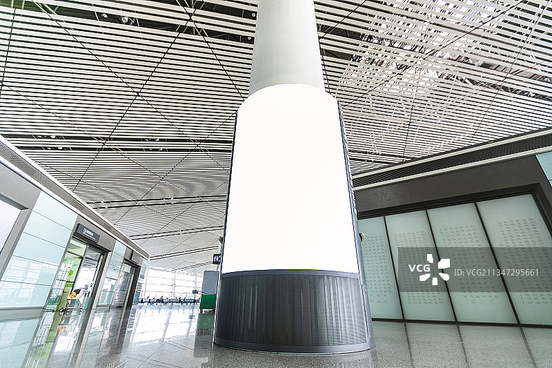 机场大厅广告牌展示架图片素材