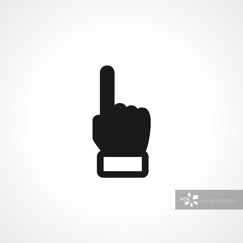 简单的食指指向Web图标图片素材