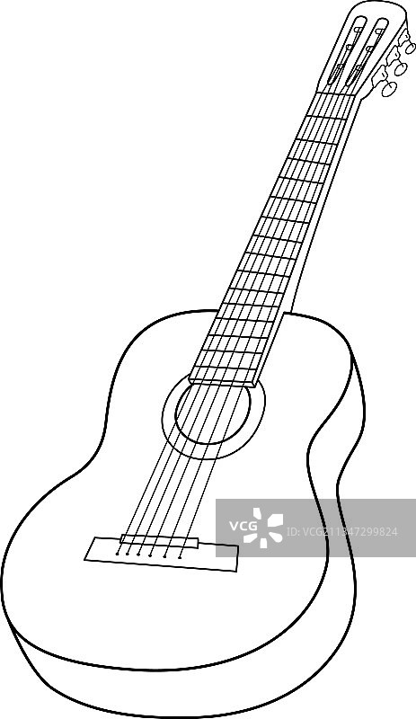 吉他乐器线性图图片素材