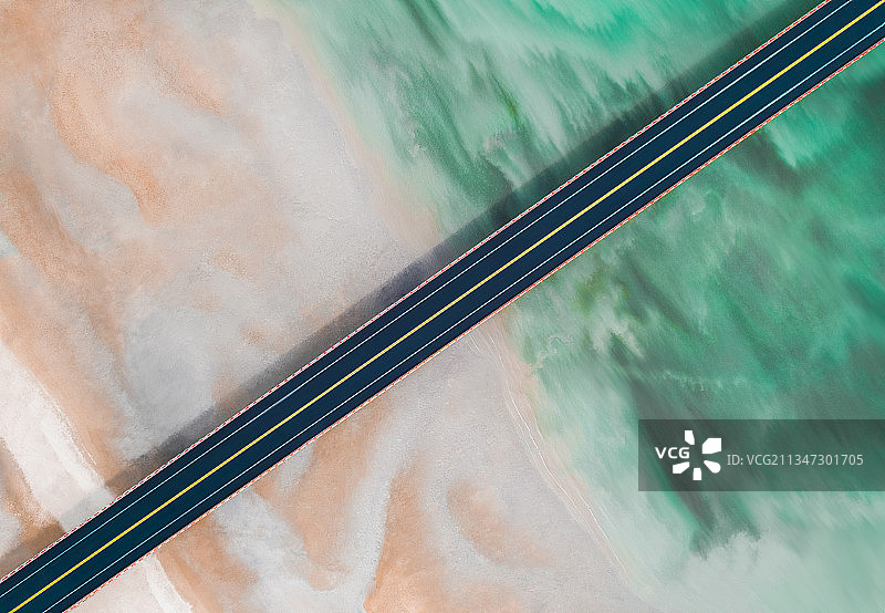 辽宁省锦州市太和区白沙湾人工岛跨海大桥图片素材