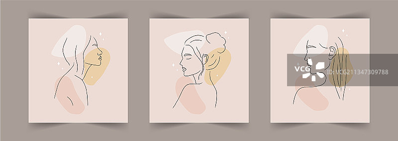 抽象女性彩妆或发型概念图片素材