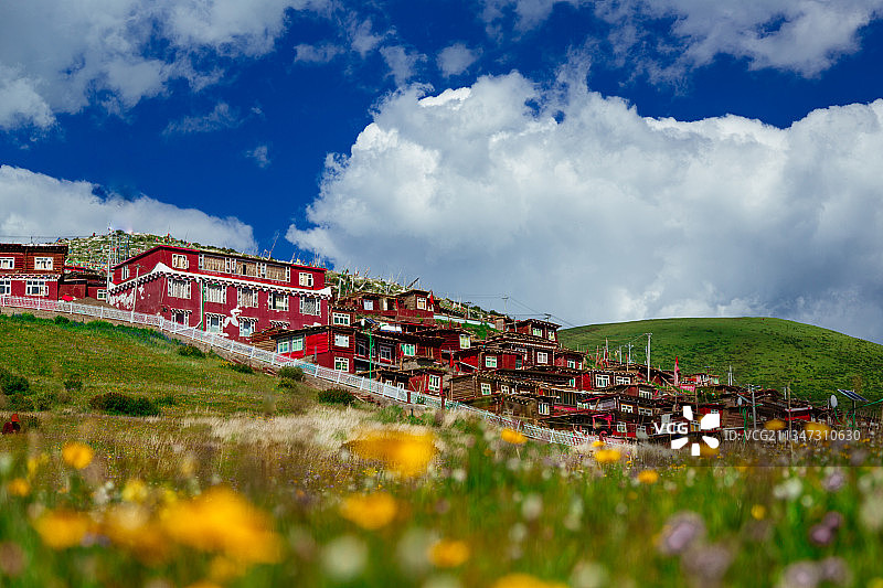 色达喇荣佛学院图片素材