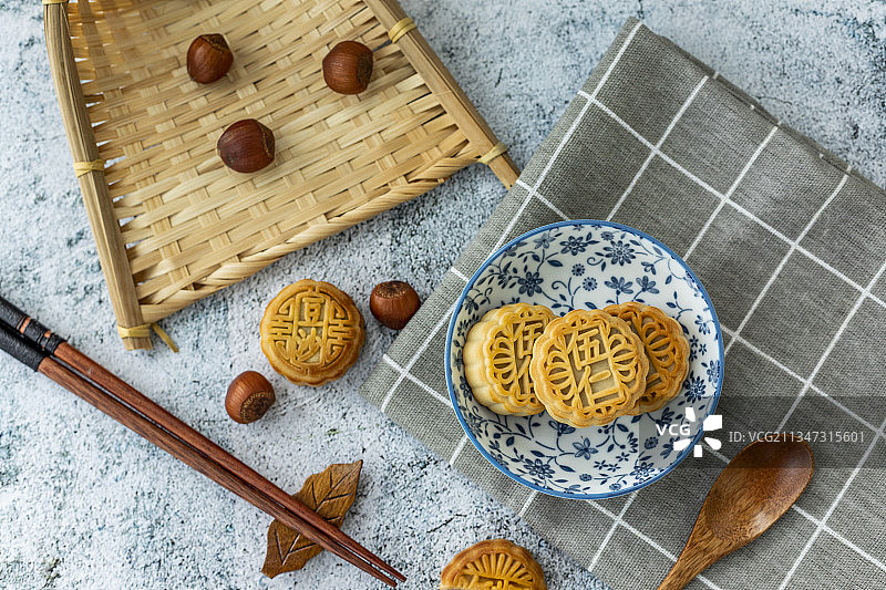 中国传统美食 月饼图片素材