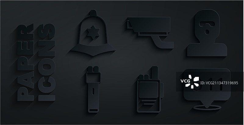 对讲机防盗面具警用设备图片素材