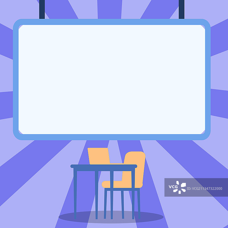 带有笔记本电脑的空白白板图片素材