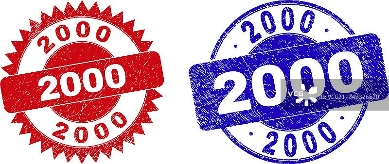 2000圆形及花饰水印图片素材