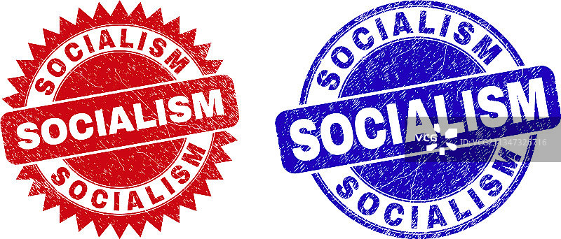 社会主义圆形花结水印图片素材