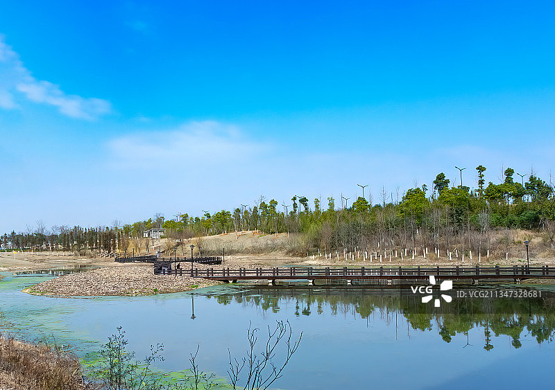 湖南最大的生态湿地湖泊－长沙松雅湖国家湿地公园图片素材