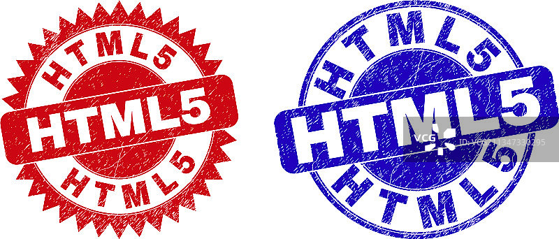 HTML5圆形花结印章图案图片素材