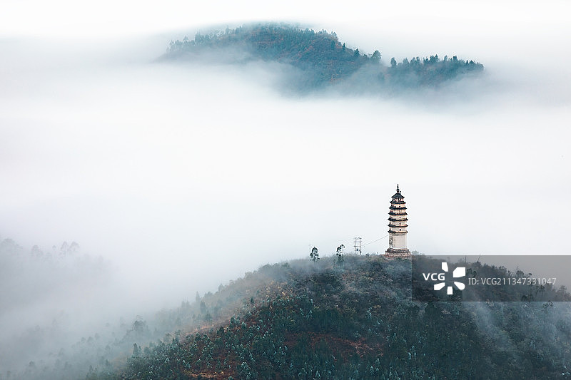 封川宝塔  云南省大理州巍山县巍宝山封川山图片素材