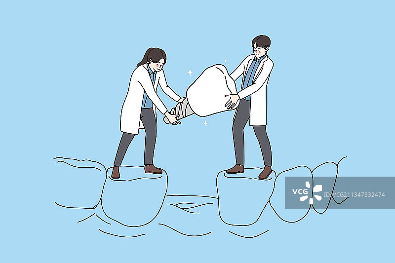 牙齿护理正畸牙齿植入概念图片素材