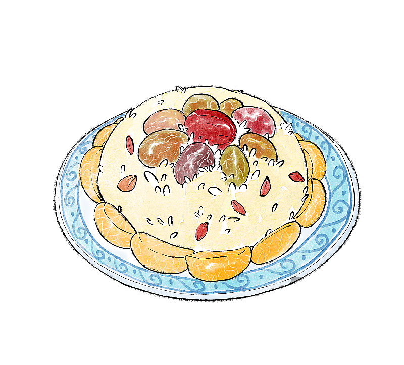 大寒节气传统膳食元素图片素材