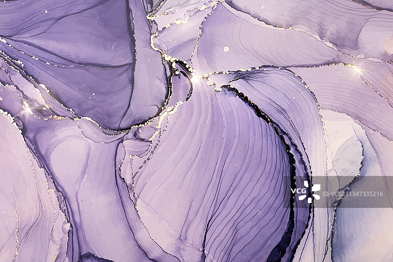 抽象奢华薰衣草色水彩液体图片素材