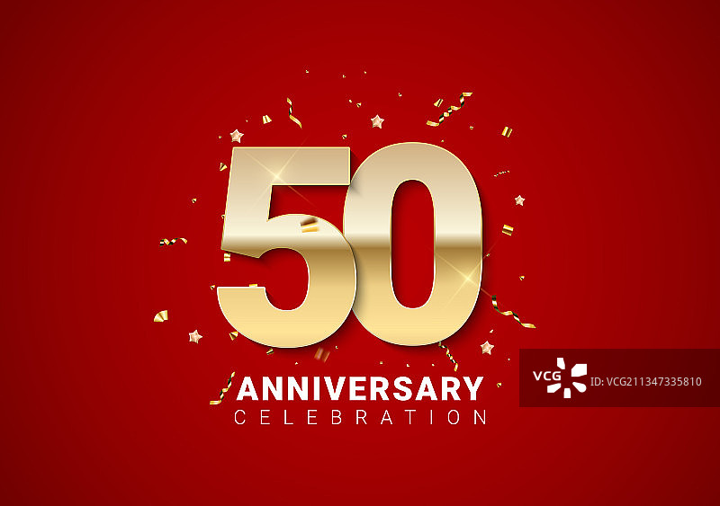 金色数字50周年背景图片素材