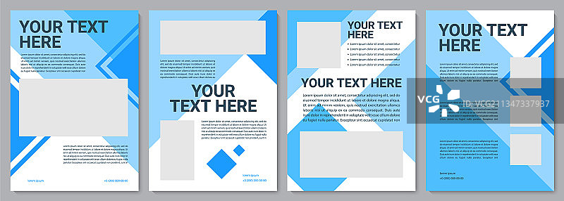 独特的蓝绿色宣传册模板图片素材