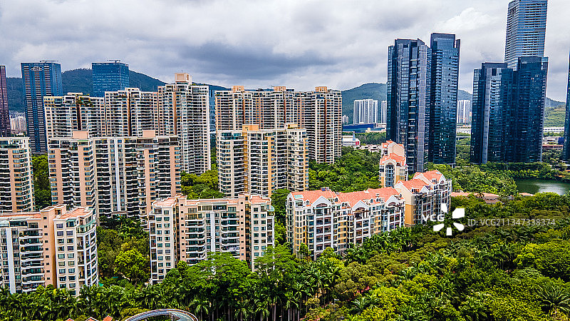 深圳楼盘物业航拍图片素材
