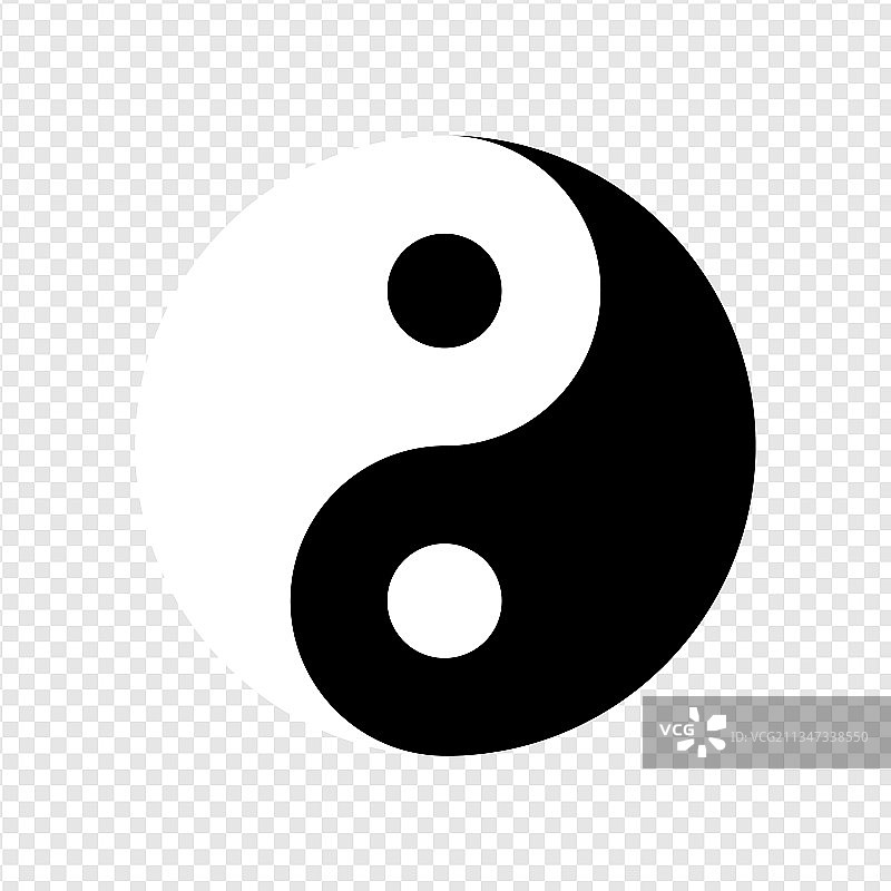 黑白太极图符号图片素材