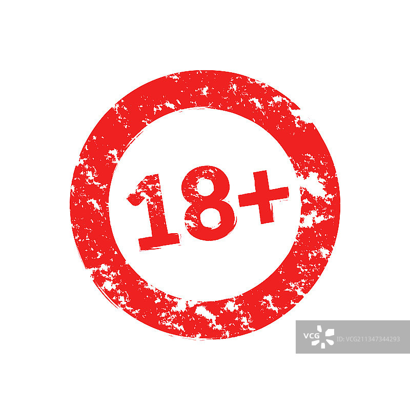 18年红色圆形警告印章图片素材