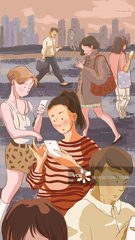 玩手机白天图片素材