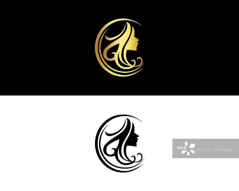 美丽女人标志图片素材