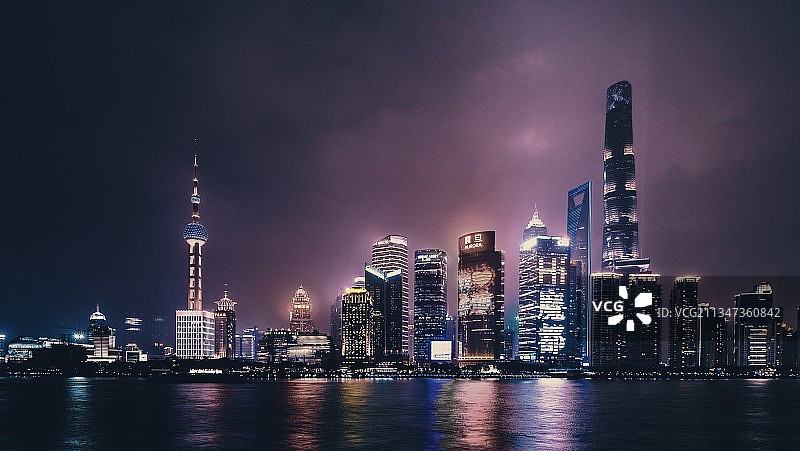 魔都上海夜景陆家嘴图片素材