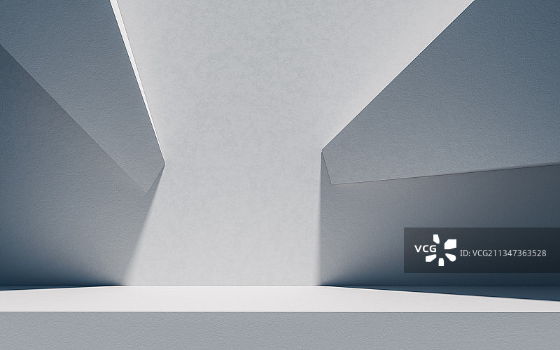 现代设计感建筑结构与地面 3D渲染图片素材