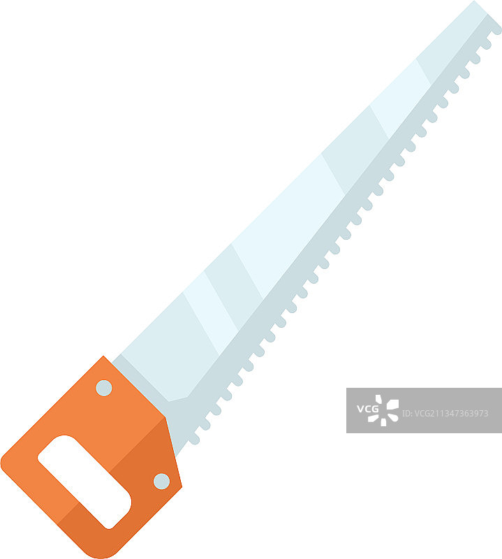 花园手锯扁平图标图片素材