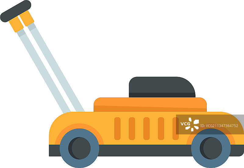 汽油割草机图标（扁平风格）图片素材