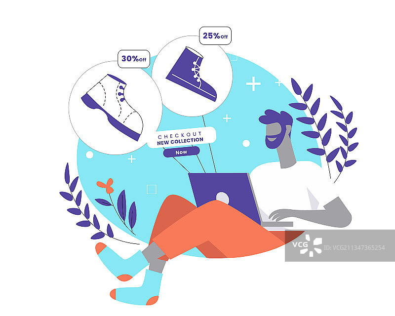 网上购物的概念图片素材