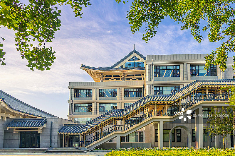 北京大学图书馆北侧面图片素材