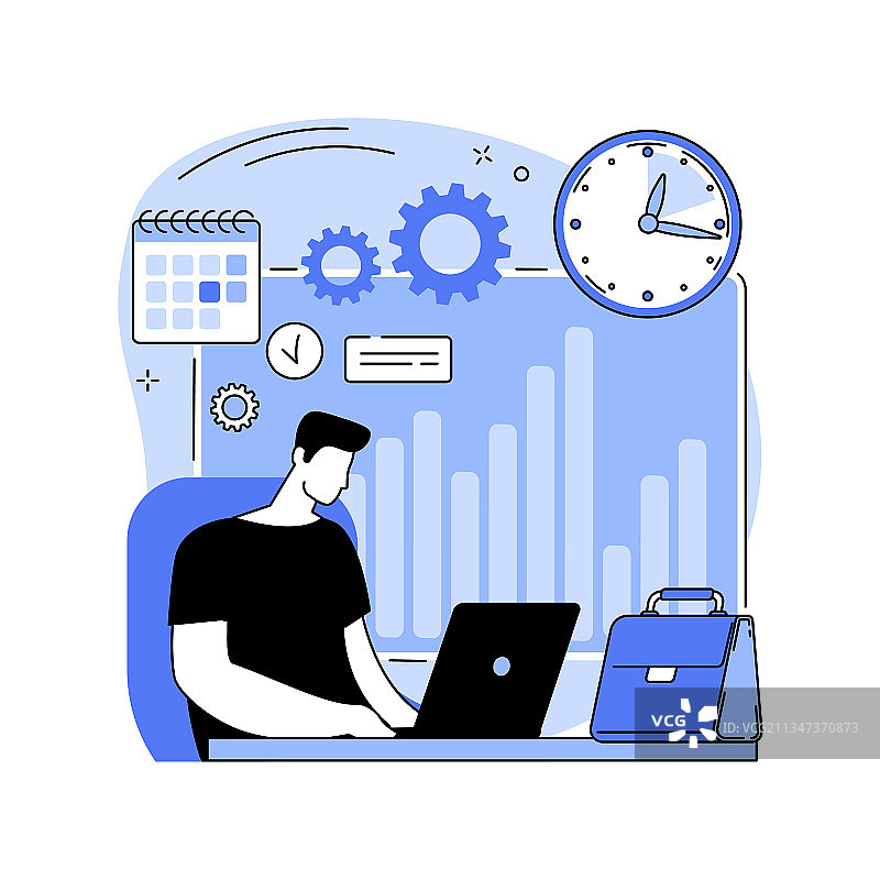 时间和出勤跟踪系统摘要图片素材