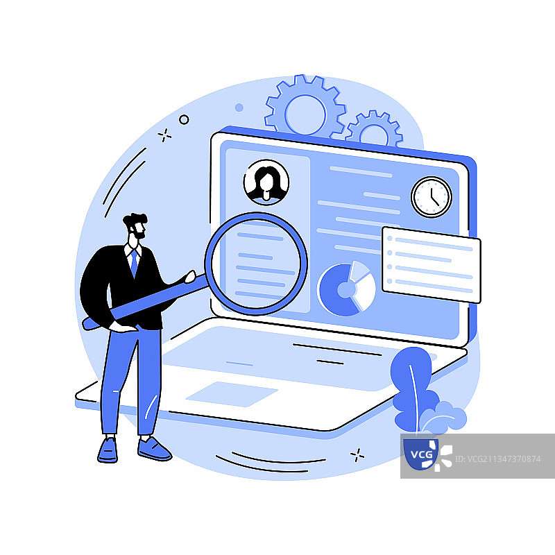 人力资源软件抽象概念图片素材