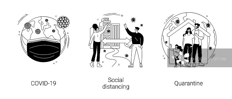 冠状病毒大流行抽象概念图片素材