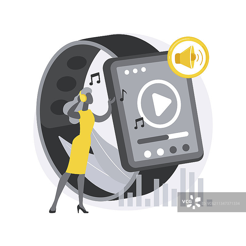 智能手表作为便携式媒体播放器图片素材