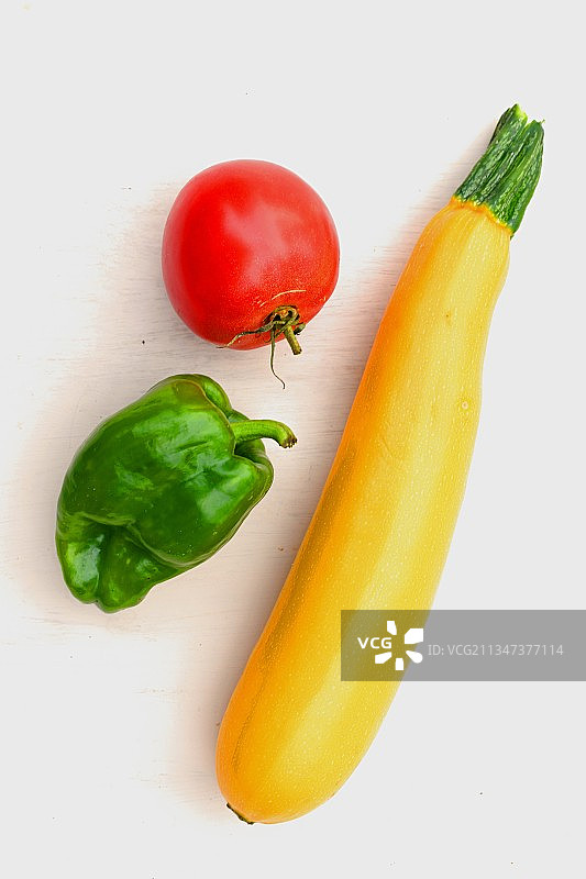 白色背景上的蔬菜特写，法国图片素材