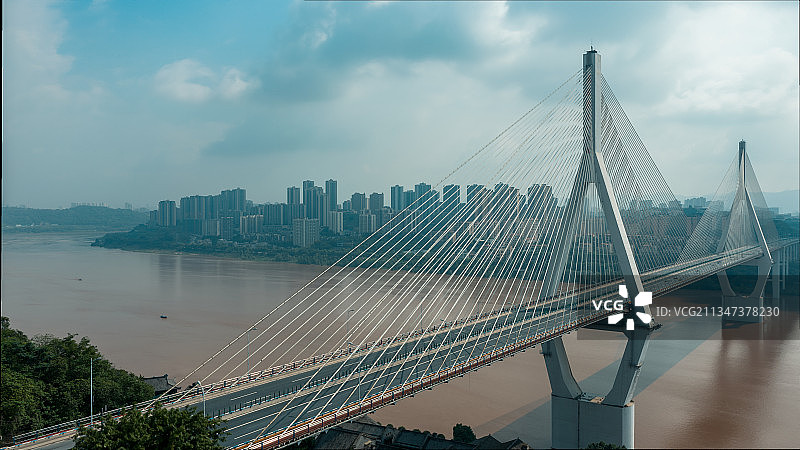 马桑溪大桥飞架长江之上图片素材